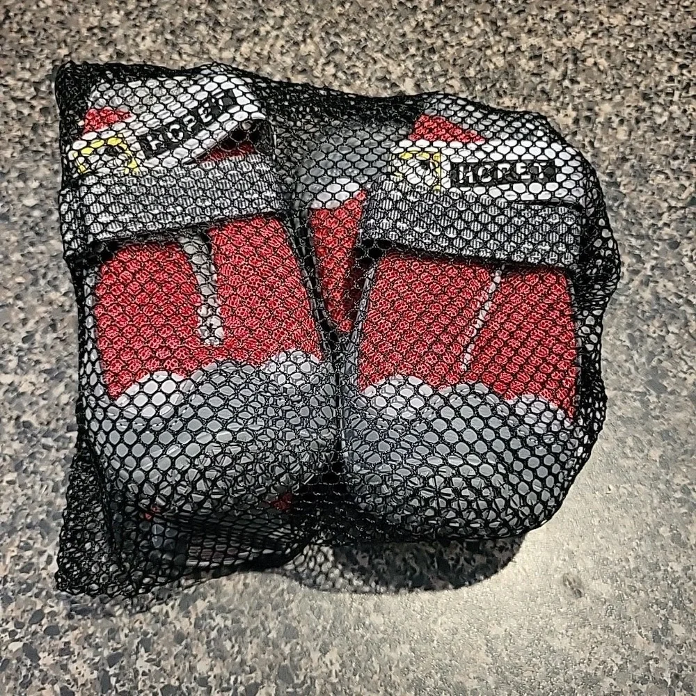 HC Pet Dog Shoes Size 5 Gray Red Hook & Loop Strap Synthetic Mesh Contrast‎